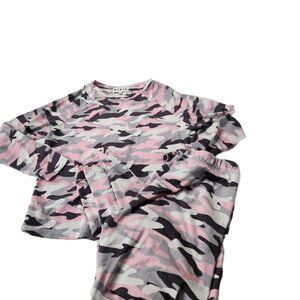 Kikit Women's Size Medium Pink Camouflage PJ Set Loungewear